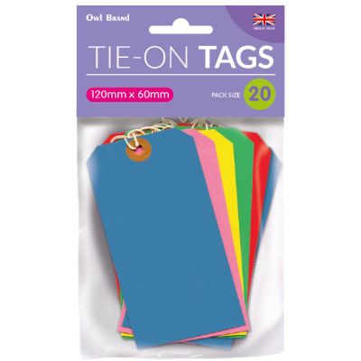 Assorted Strung Tags 10s (pack quantity 20)