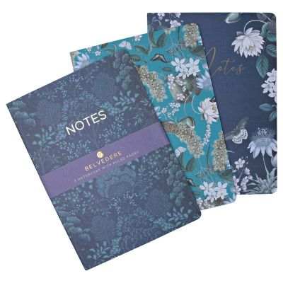 A4 Belvedere Notebooks (pack quantity 3)