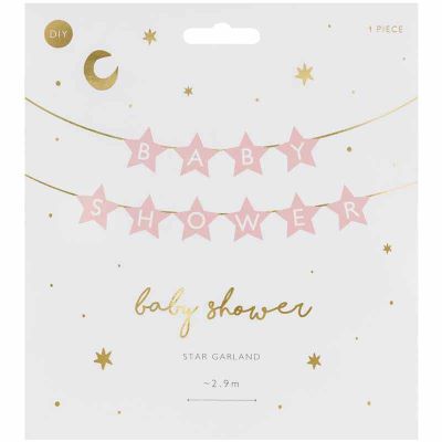 2.5m Light Pink Banner Oh Baby With Tassels