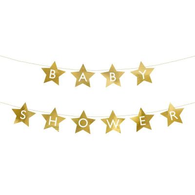 Gold Baby Shower Banner