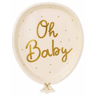 Oh Baby Shaped Plates (pack quantity 6)