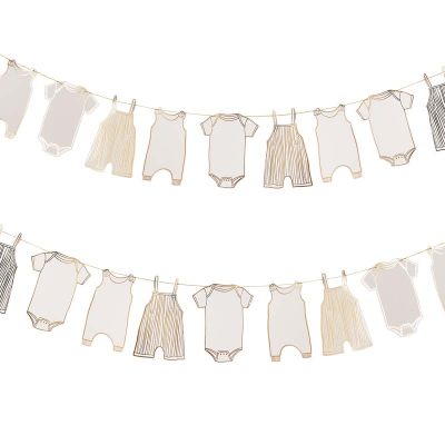 2.5m Gold Foiled Baby Grow Garland