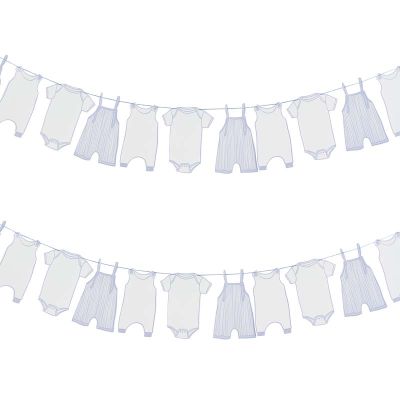 2.5m Blue Baby Grow Garland