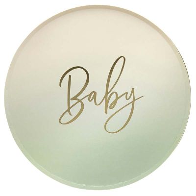 Neutral 'baby' Paper Plates (pack quantity 8)