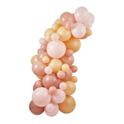 63pc Pink & Cream Balloon Arch