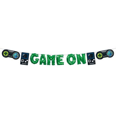 Foil Gamer Balloon Banner Kit