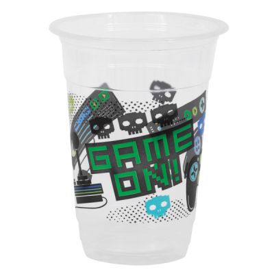 16oz Gamer Birthday Plastic Party Cups (pack quantity 8)