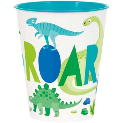 10oz Dino Roar Plastic Cups (pack quantity 4)