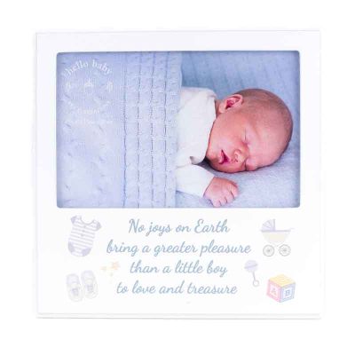 6x4 Inch Hello Baby Boy Verse Frame