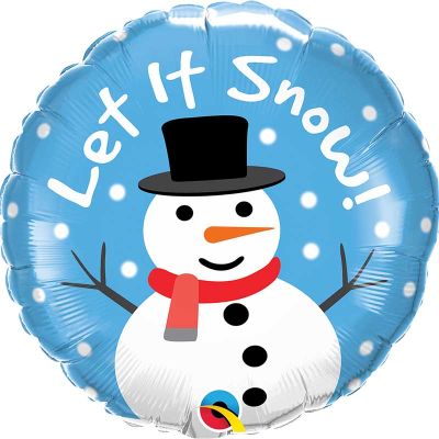 18 Inch Let It Snow Snowman Foil Balloon