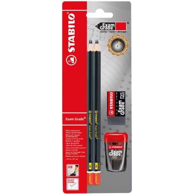 4pc Stabilo Graphite Pencils With Sharpener With Eraser