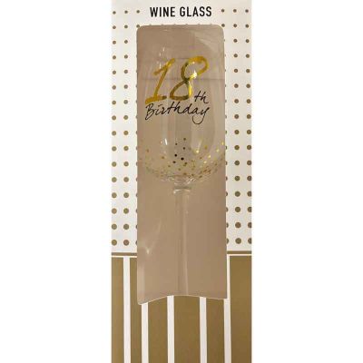 18th Birthday Wine Glass