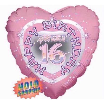 18 Inch Sweet 16 Foil Balloon