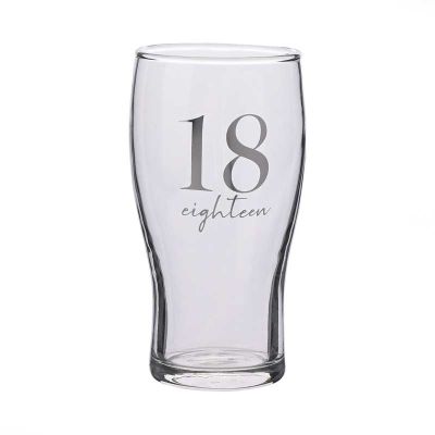 18th Birthday Beer Glass