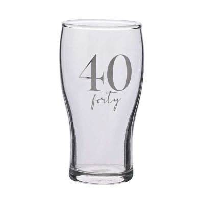 40th Birthday Beer Glass