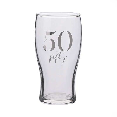 50th Birthday Beer Glass