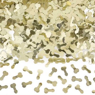 30g Willy Shaped Gold Confetti