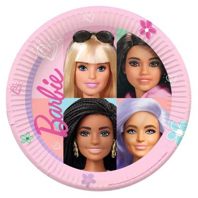 23cm Barbie Sweet Life Plates (pack quantity 8)