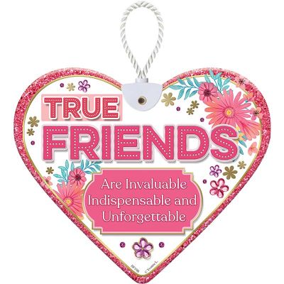 Heartfelt True Friends Ceramic Heart