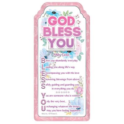 Word Gallery God Bless You Ceramic Plaque