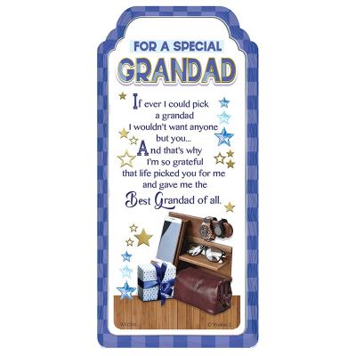 Word Gallery Special Grandad Ceramic Plaque
