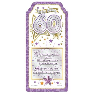 Word Gallery Enjoy Being 60 Ceramic Plaque
