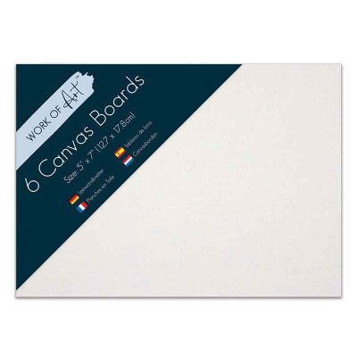 5x7 Inch Canvas Boards (pack quantity 6)