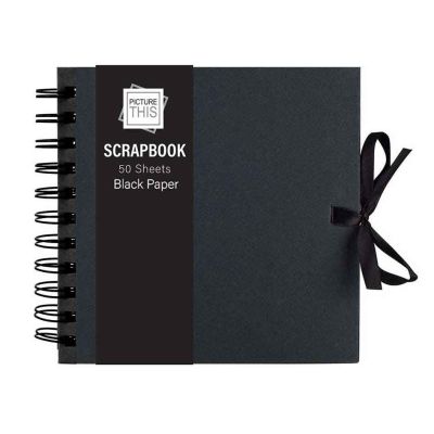 50 Sheet Black Paper Small Scrap Book