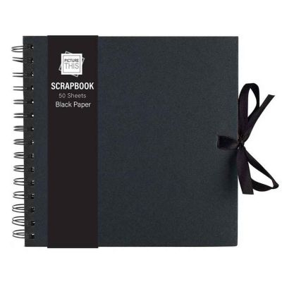 50 Sheet Black Paper Medium Scrap Book