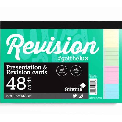 Assorted Colour Revision & Presentation Cards (pack quantity 48)