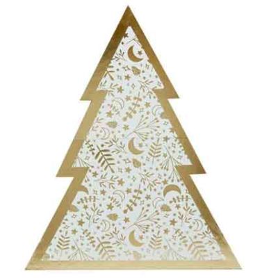 Gold Christmas Tree Patterned Grazing Board
