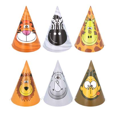 16.5cm Diy Assembly Jungle Cone Hats (pack quantity 6)