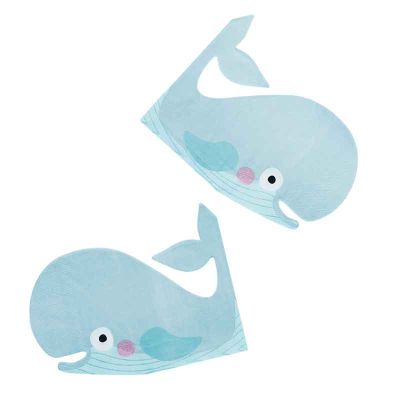 Whale Paper Napkins (pack quantity 16)