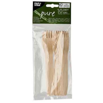 Wooden Forks (pack quantity 10)