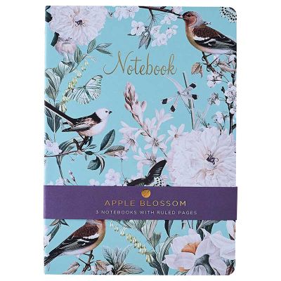 A4 Apple Blossom Notebooks (pack quantity 3)