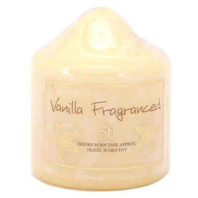 50hr Vanilla Pillar Candle