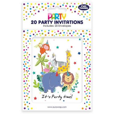 Jungle Party Invitations (pack quantity 20)