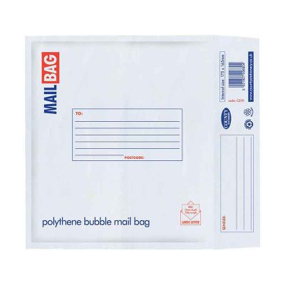 175x165mm Cd Polythene Bubble Envelopes 10s
