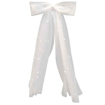 Bridal Bow Veil With Pearls