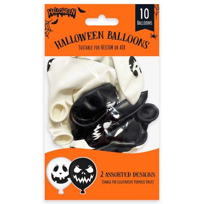 10 Inch Assorted Halloween Balloons (pack quantity 10)