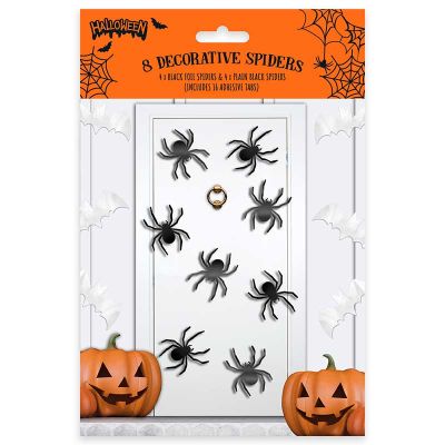 Halloween Decorative Spiders (pack quantity 8)