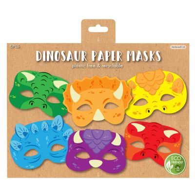 Dinosaur Paper Masks (pack quantity 12)