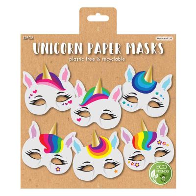 6assorted Unicorn Paper Mask