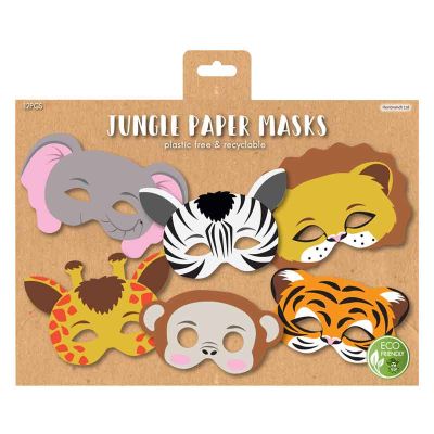 6assorted Jungle Paper Mask