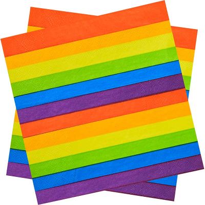 Rainbow Paper Napkins (pack quantity 16)