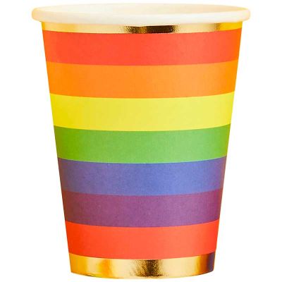 Rainbow Paper Cups (pack quantity 8)