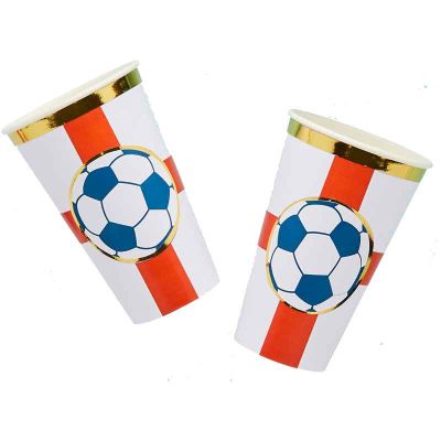 Come On England Football Jumbo Paper Cups (pack quantity 8)