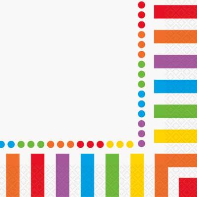 Rainbow Napkins (pack quantity 16)