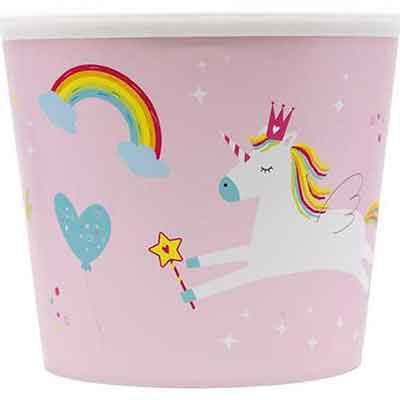 Unicorn Rainbow Colors Reusable Pop-corn Bucket