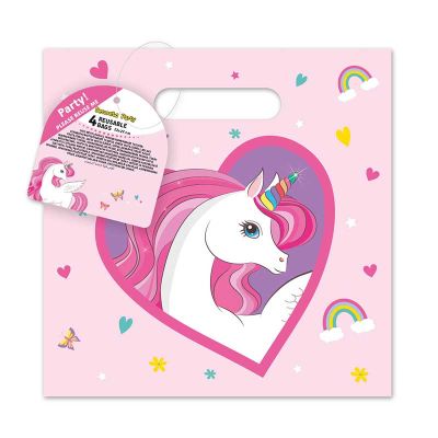 Unicorn Rainbow Colors Party Bags (pack quantity 4)